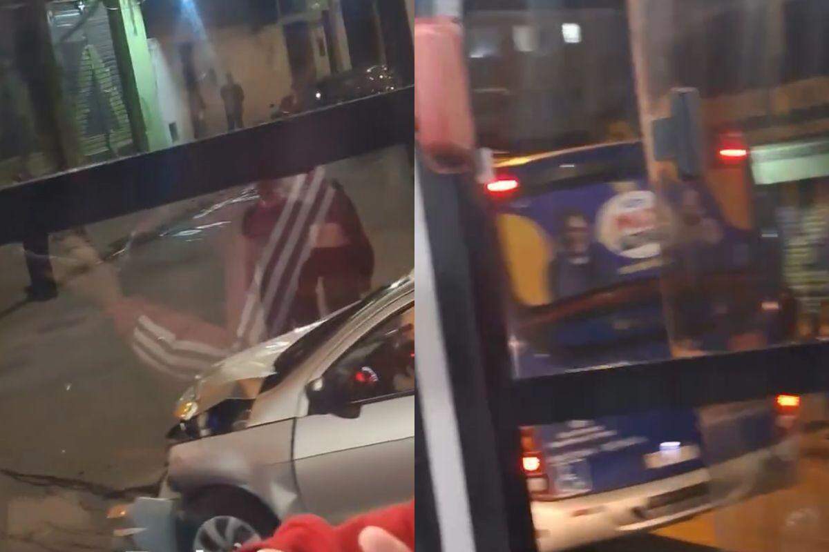 Carro bate em ônibus intermunicipal e deixa homem com escoriações em São  Vicente; VÍDEO